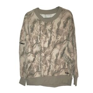 Nine West Active Mossy Oak Fall Foliage Camo Long Sleeve Pullover Sweatshirt 1X